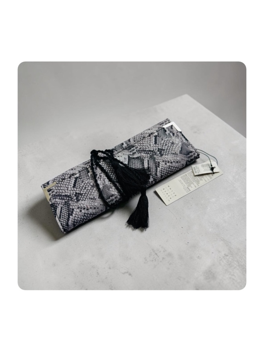 ★ NWT WHBM Jewelry Wrap Faux Snakeskin Feminine Travel Bag - Animal Print ★